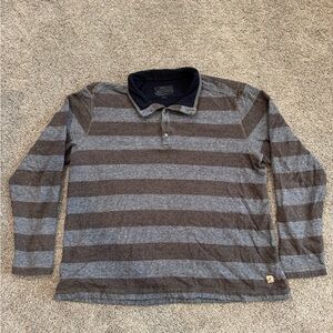 Jeremiah American Legacy Striped Gray and Brown Men's Long Sleeve Shirt